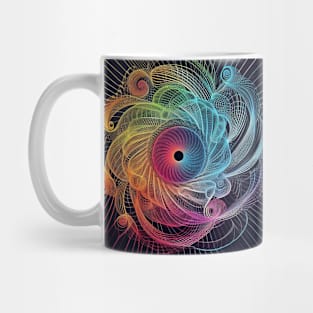 Psychedelic looking abstract illustration spirograph swirls Mug